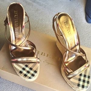 Burberry espadrille wedges